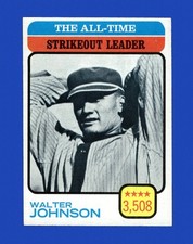 1973 Topps Set-Break #478 Walter Johnson Ldr NM-MT OR BETTER *GMCARDS*