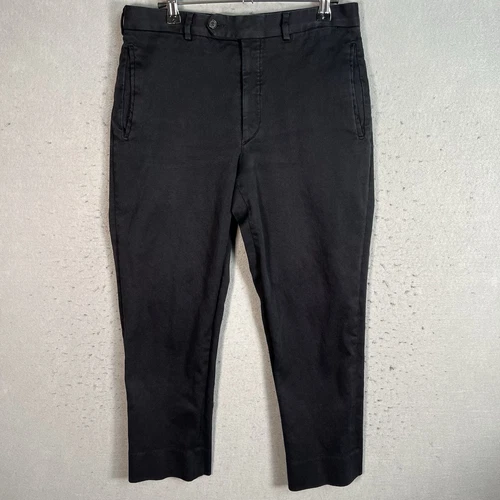 Prada Pantalone Uomo Tg 48 IT Lana Nera Con Elasticizzato Italia Misura 30x26