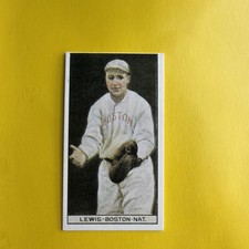 Lewis (Boston - NL) 1912 T-207 REPRINT 1980's Tobacco Card (Value $700 on Back)