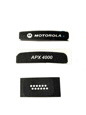 Front + Back +Remote Mic Sticker Replacement for Motorola APX 4000 (Single Knob)