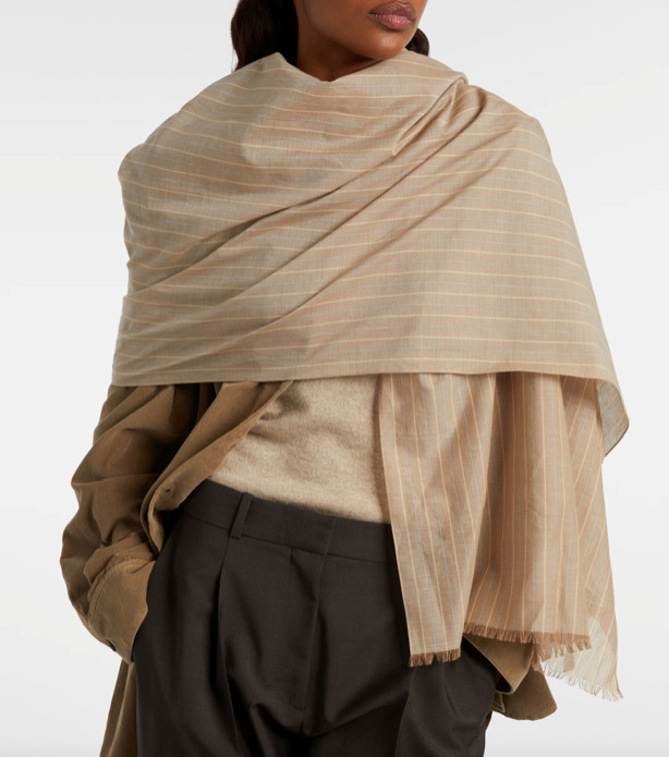 Bufanda rectangular The Row beige melange güel nueva con etiquetas