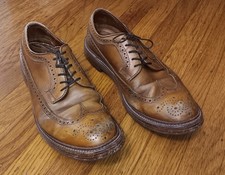 Alden 979 Longwing Wingtip Bluchers Burnished Tan Calfskin Mens 8 D
