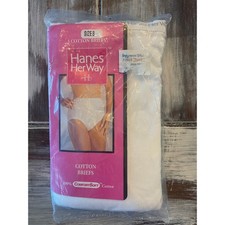 Vintage Panties 1992 NEW Hanes Her Way 100 Cotton Briefs 3 Pack size 8
