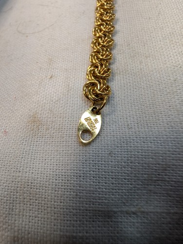 Trifari Gold Tone Mobius 24” Chain Necklace 6.5mm Wide - Picture 4 of 9