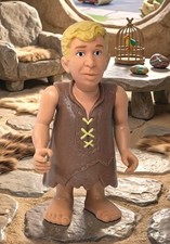 1993 Lawn Mowin' Barney Rubble 4.75" Mattel Movie Action Figure Flintstones