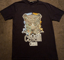 Lg Cavalli Class Colorful Graphic Leopard T Shirt