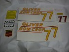 Oliver 77 Row Crop Yellow Numbers Tractor Decals NEW FREE SHIPPING