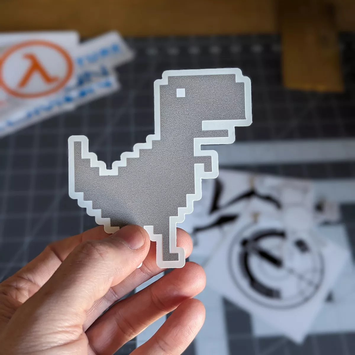 Chrome Dino Decal – Atomic Decals