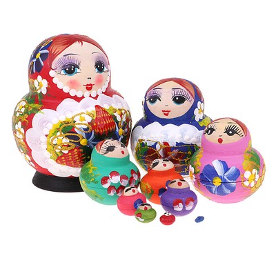 russian dolls babushka and matryoshka