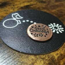GAME CHANGER!  Hand Made Custom Copper Golf Ball Marker!