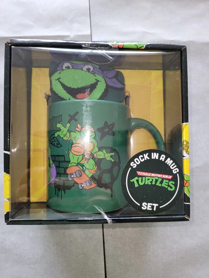 Juego de calcetines taza de café (Teenage Mutant Ninja Turtles) incluye calcetines animados  Foto 3 de 4