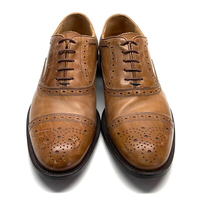 MERCANTI FIORENTINI 7010 Mens Leather Medallion Cap Brogue  display picture 1