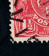 Australia KGV White FLAW left value tablet 11/2D Red 