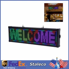 LED Scrolling Sign 26"*8" Message Board Full Color RGB Programmable Outdoor Sign