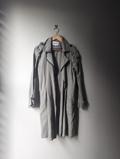 Bimba Y Lola Coat Midi Overcoat Jacket Mac In Cotton Linen Blend Xs Uk 8 10