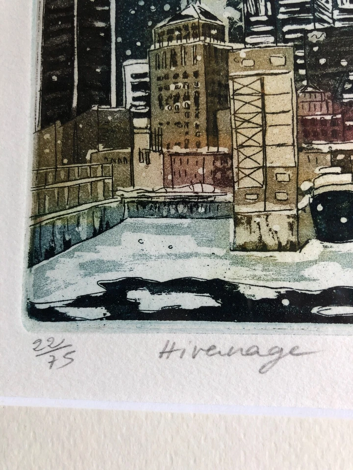 Grabado Claude Montoya Hivernage firmado mate enmarcado #25/75 Foto 2 de 4