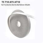 T5 T10 AT5 Open-ended PU Timing Belt 15/20/25/30mm Width White Polyurethane Belt
