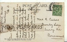Genealogy Postcard - Pieters - Bromley Lodge - Surrey Rd - Bournemouth Ref 9261A