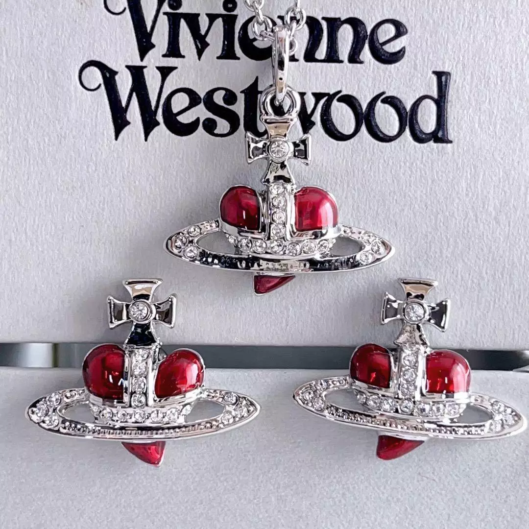 Vivienne westwood necklace red heart deals