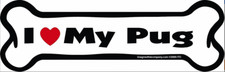 I lOVE MY PUG BONE MAGNET IMAGINE THIS COMPANY BRAND NEW