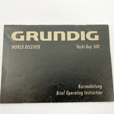 GRUNDIG WORLD RECEIVER YACHT BOY 500 BRIEF OPERATING INSTRUCTIONS
