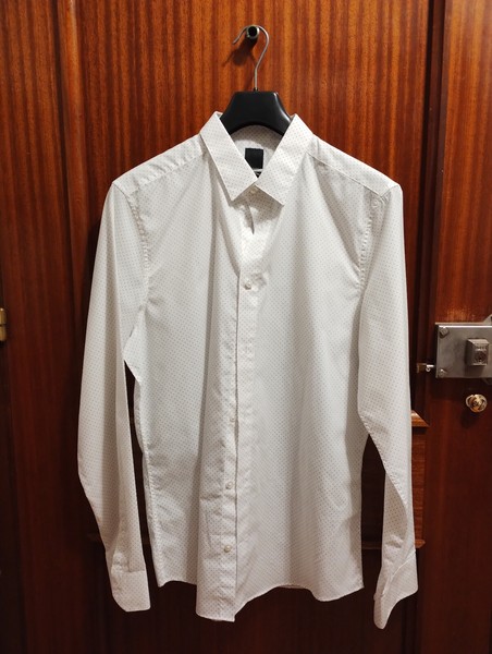 Camisa estampada para caballero de H&M, blanco, talla L
