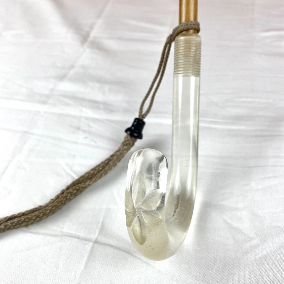 Sombrilla Paraguas De Colección Todo Nylon Mango Lucite Jaffa Color Bourbon Foto 2 de 4