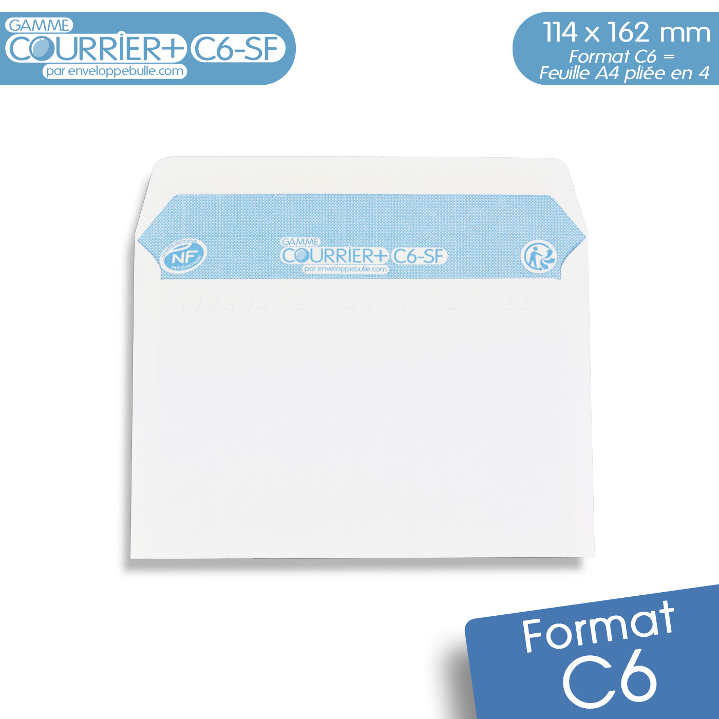 Enveloppes blanches C6 lot de 500 pour envoyer les faire-part de mariage