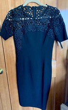 T TAHARI  Black Lace Sleeveless Cocktail Dress Size 4 Lined Polyester - NWT 