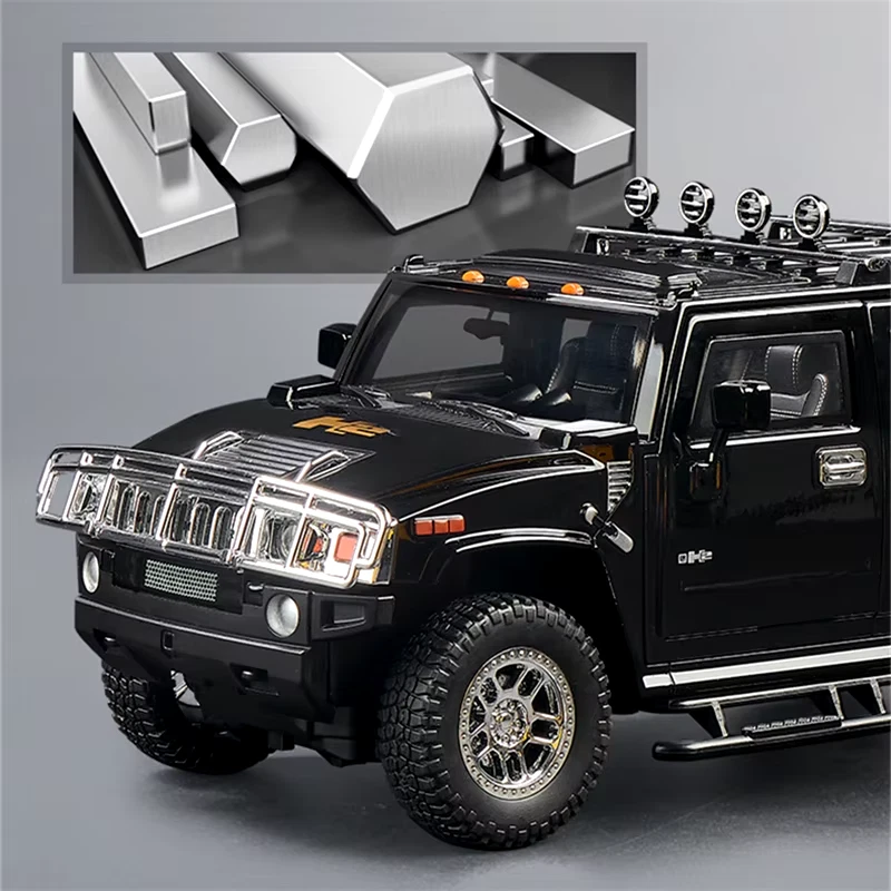 1/18 HUMMER H2 Highway 61 SUV Alloy Car Model Diecast Metal Toy Off-Road Vehicle - Image 3 of 4