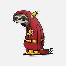 Sloth Flash Funny Car Bumper Vinyl Sticker Decal