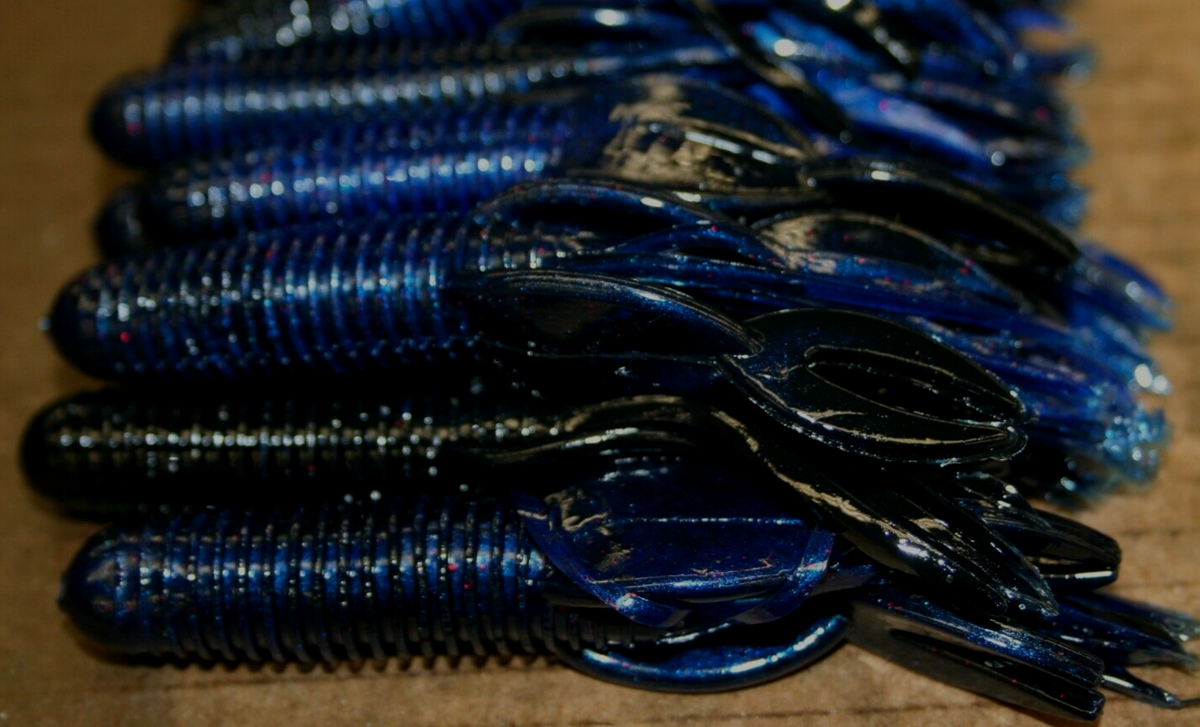 4 Craw Tube Mix Assortment - 48 Count Bag Of Plastic Worm Baits For Bass Fishing By Big Bite Baits