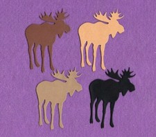 MOOSE 3 woods die cuts scrapbook cards