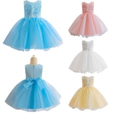 Flower Girls Kids Princess Tulle Tutu Dress Sequins Bridesmaid Wedding Prom Gown