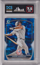 Jasson Dominguez 2023 Bowman Chrome Baseball Blue Sapphire Card DCS Graded 7.5