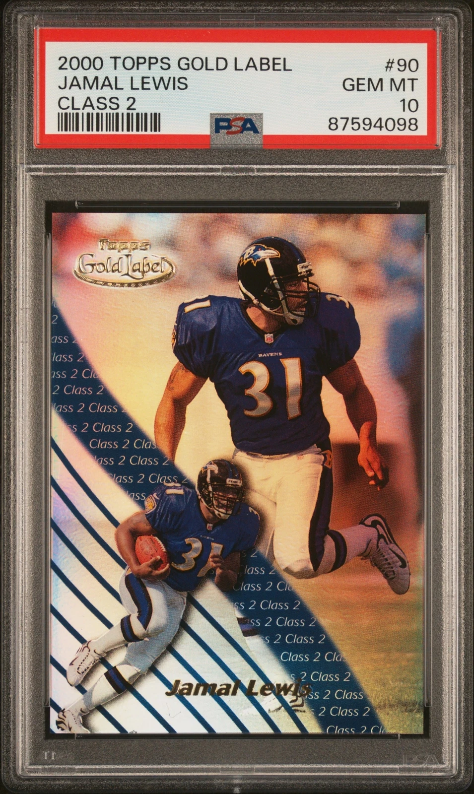 Jamal Lewis Topps Gold Label Class 2 #90 Class 2