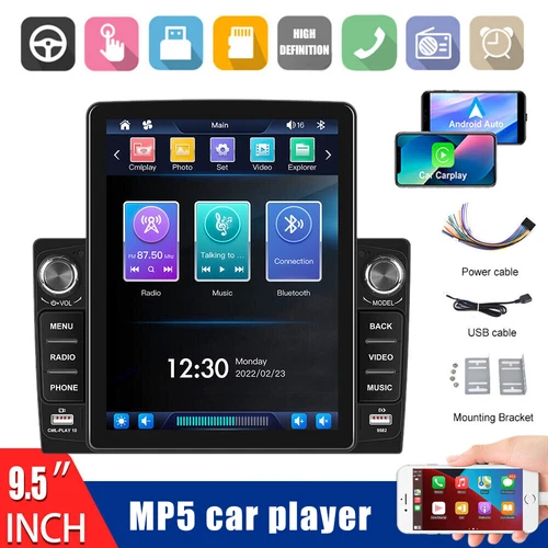 Android 9.1 2Din GPS Navegación 9.5" Reproductor Para Android Coche Radio FM Estéreo