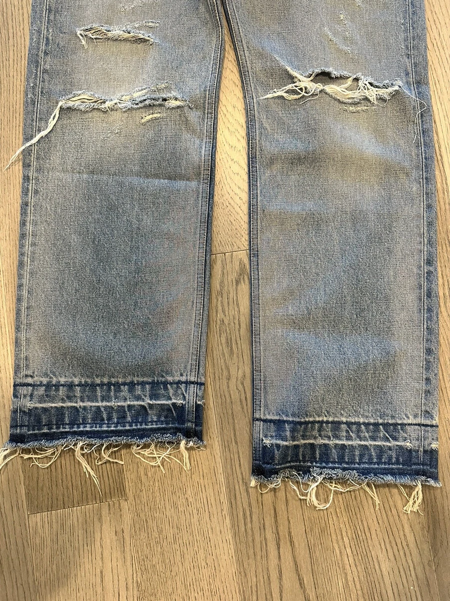 CELINE WESLEY JEANS IN WESTSIDE WASH DENIM WESTSIDE WASH DESTROYED