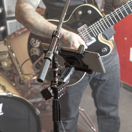 HD Metal C-Clamp Adjustable Tablet Mount Holder for Pipe/Table/Mic Stand - Image 3 of 4