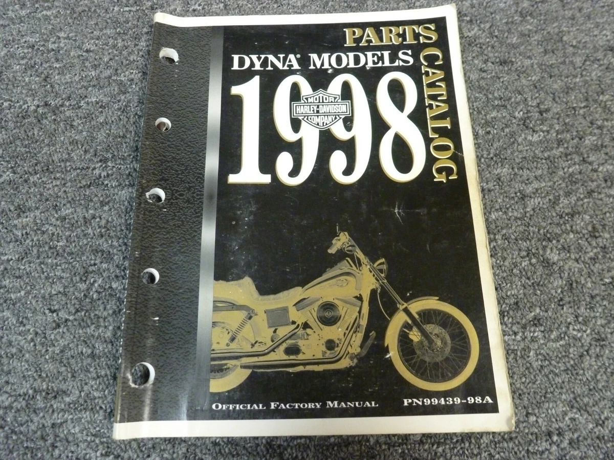 1998 Harley Davidson Dyna Glide Wide Super Motorcycle Parts Catalog Manual