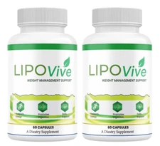 (2 Pack) Lipo Vive Capsules - LipoVive Weight Loss Pills, All Natural