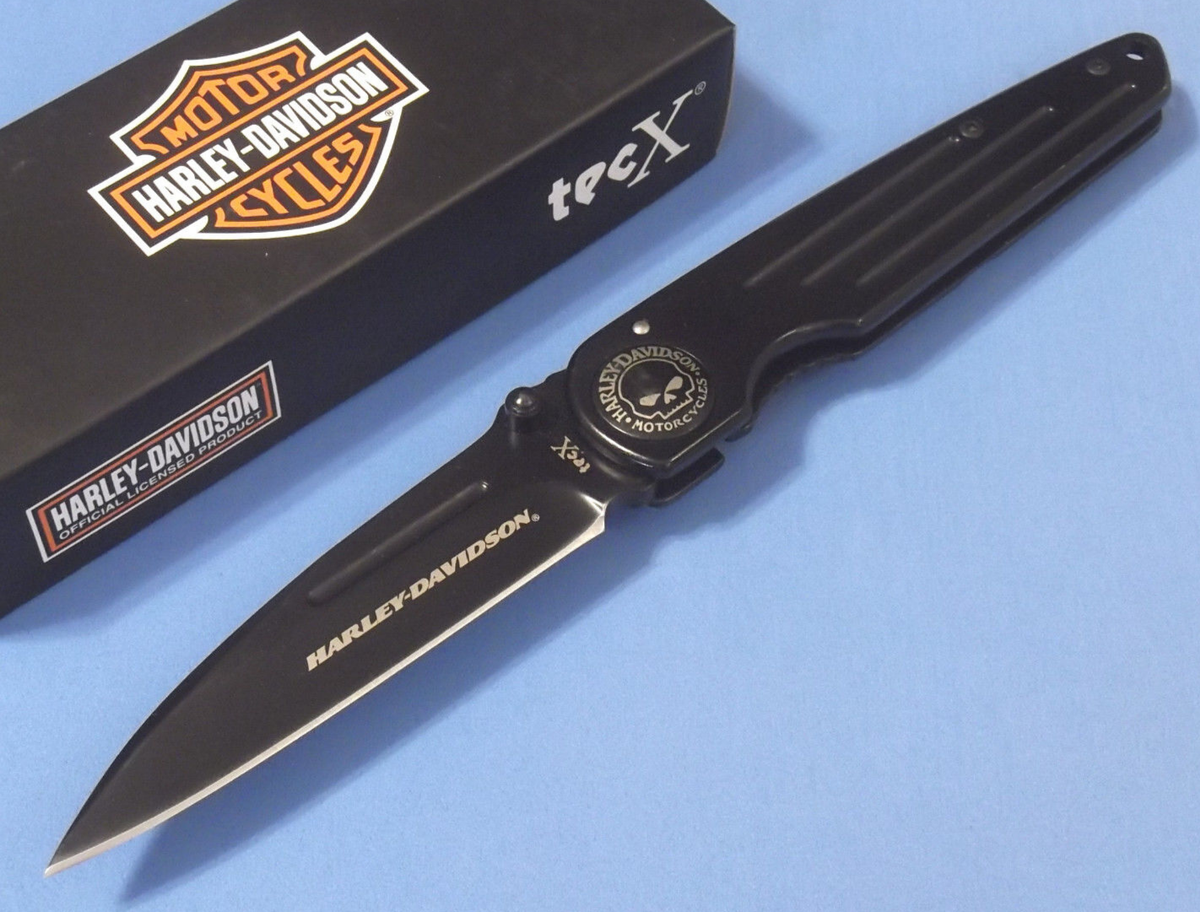 HARLEY-DAVIDSON 52112 Case Tec X series Black Framelock Knife 4 1