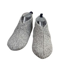 Bombas Grey Marl Knit Gripper Slippers Non Slip House Shoes Cozycore Large