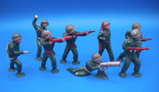 Lot of 8 Vintage Barclay Toy Soldiers Post WW2 U.S. Podfoot Army Infantry