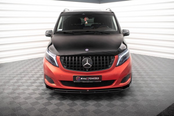 Maxton Design Frontlippe V.4 Passend FüR Mercedes V-Klasse W447 Schwarz Hochglan-image