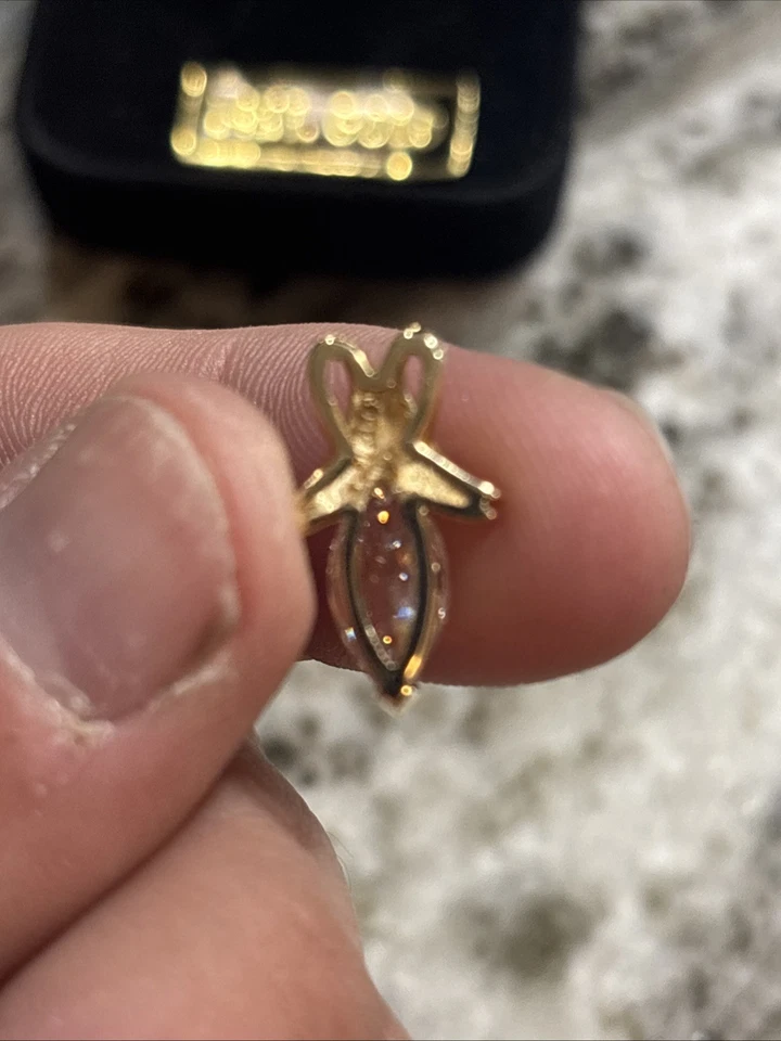 Colgante Diamonique 14k Marquesa Circonita Cúbica Foto 2 de 2