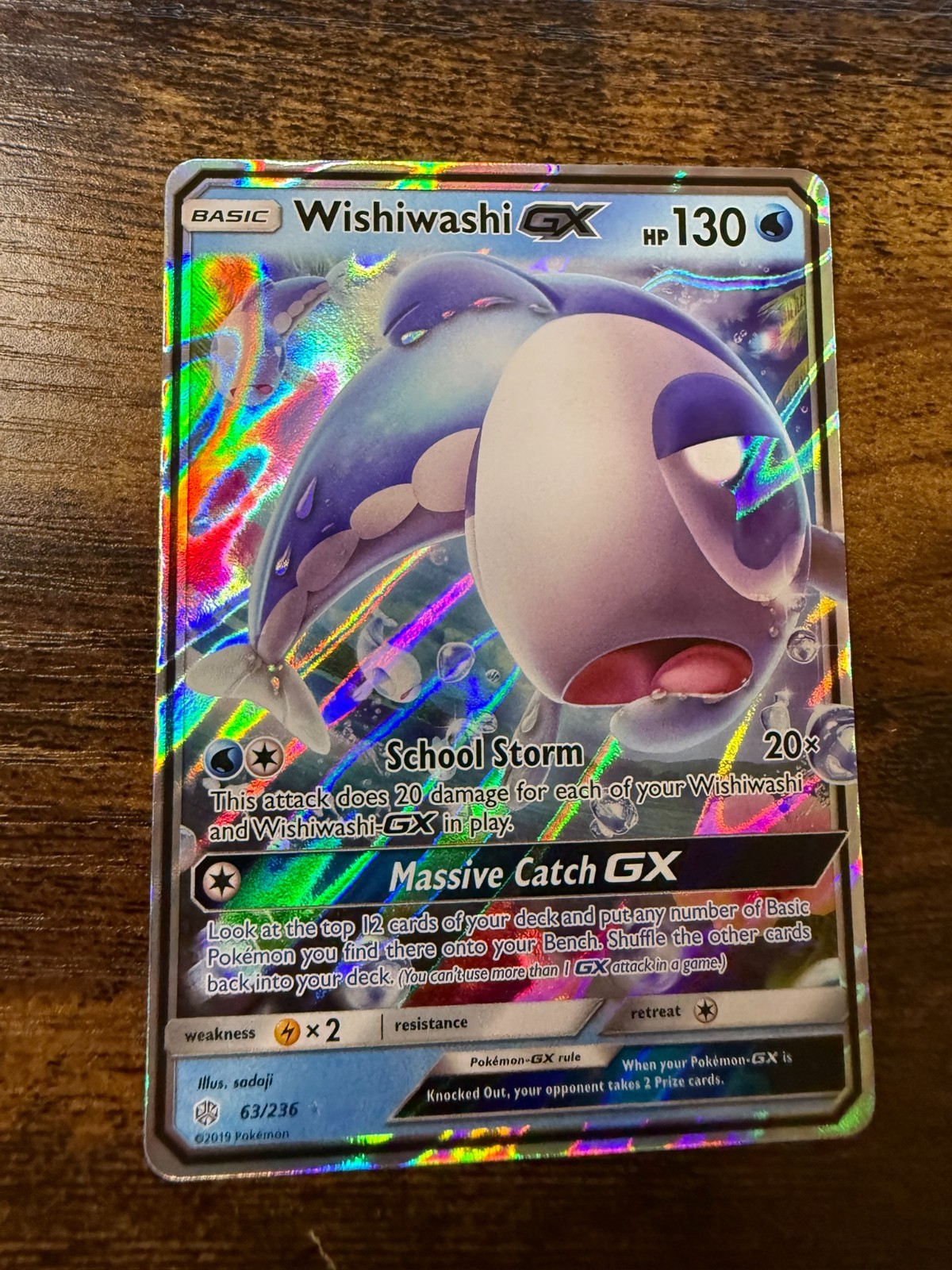 Wishiwashi GX 63/236 Sm-Cosmic Eclipse Holo