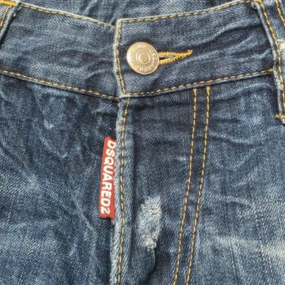 Dsquared2 Jeans Mens 44 Blue Distressed Slim Fit Made In Italy