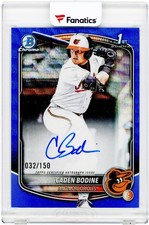 Caden Bodine Orioles Signed 2025 Bowman Chrome Prospect #CPA-CB #32/150 Card