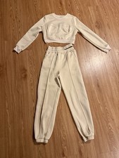 Women's 2-Piece Sweatsuit Outfit Set With Separated Waist Band Sized As Medium